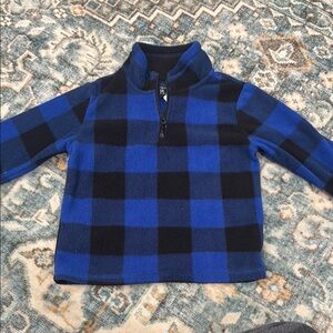 The Children's Place Blue and Black Plaid Hoodie
